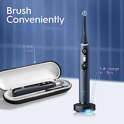 Black Rechargeable Electric Toothbrush with 5 Cleaning Settings, 2 Replacement Heads, Travel Case N89516