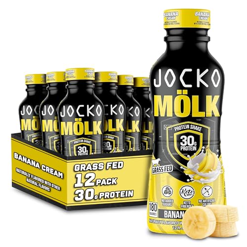 30g Grass Fed Protein Shakes Ready to Drink 12 FL Oz (Pack of 12) Chocolate K2301