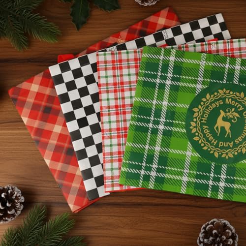 20 Pack Assorted Sizes Non-Woven Christmas Gift Bags with Handle C428