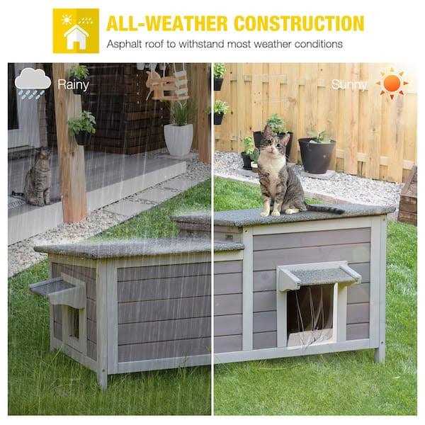 2-Room Outdoor Cat House C86791