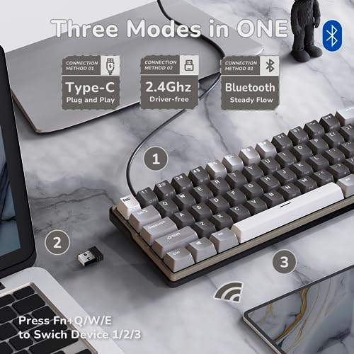 60% Wireless Mechanical Gaming Keyboard with Hot Swappable RGB Y45935