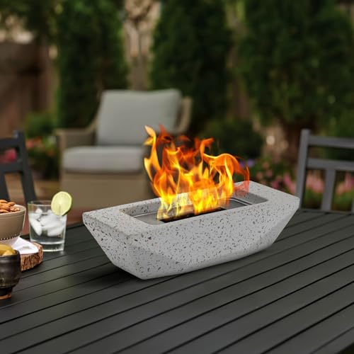 Concrete-Black 12.5" Portable Tabletop Fire Pit Bowl U184832