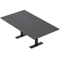 White 7 Foot Rectangular Conference Table with Metal T-Legs C409