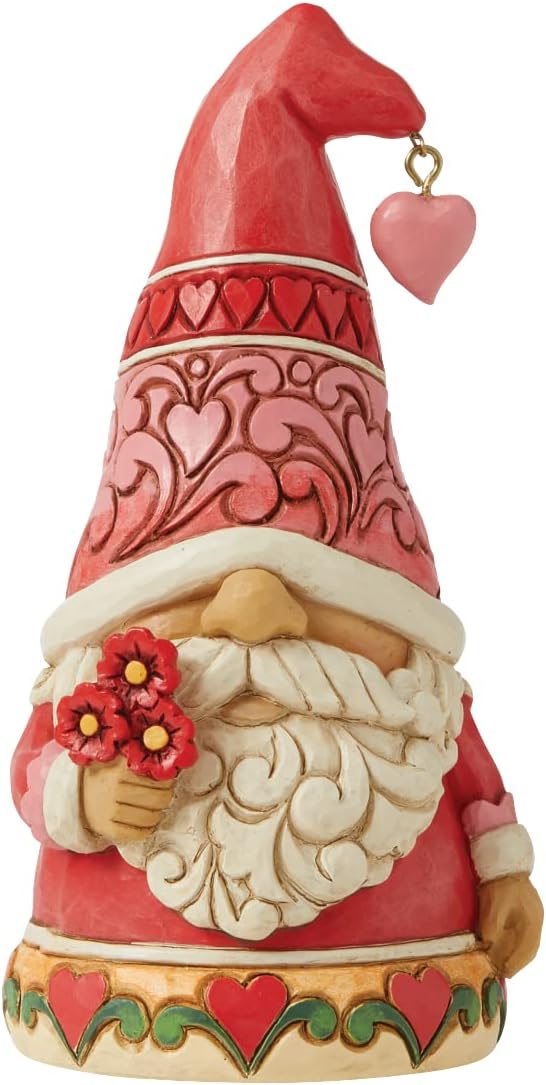 5 Inch Multicolor Gnome Holding Flowers Figurine Q247371