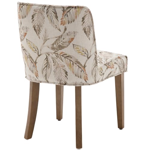 White Upholstered Dining Chairs Set of 2 with Cane Backs N18371