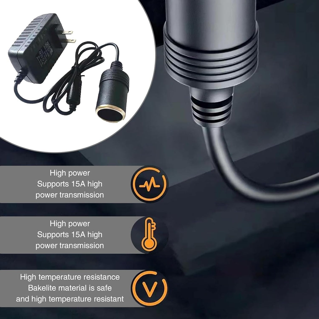1 PC Car Cigarette Lighter Socket Replacement Power Adapter with Line H53025