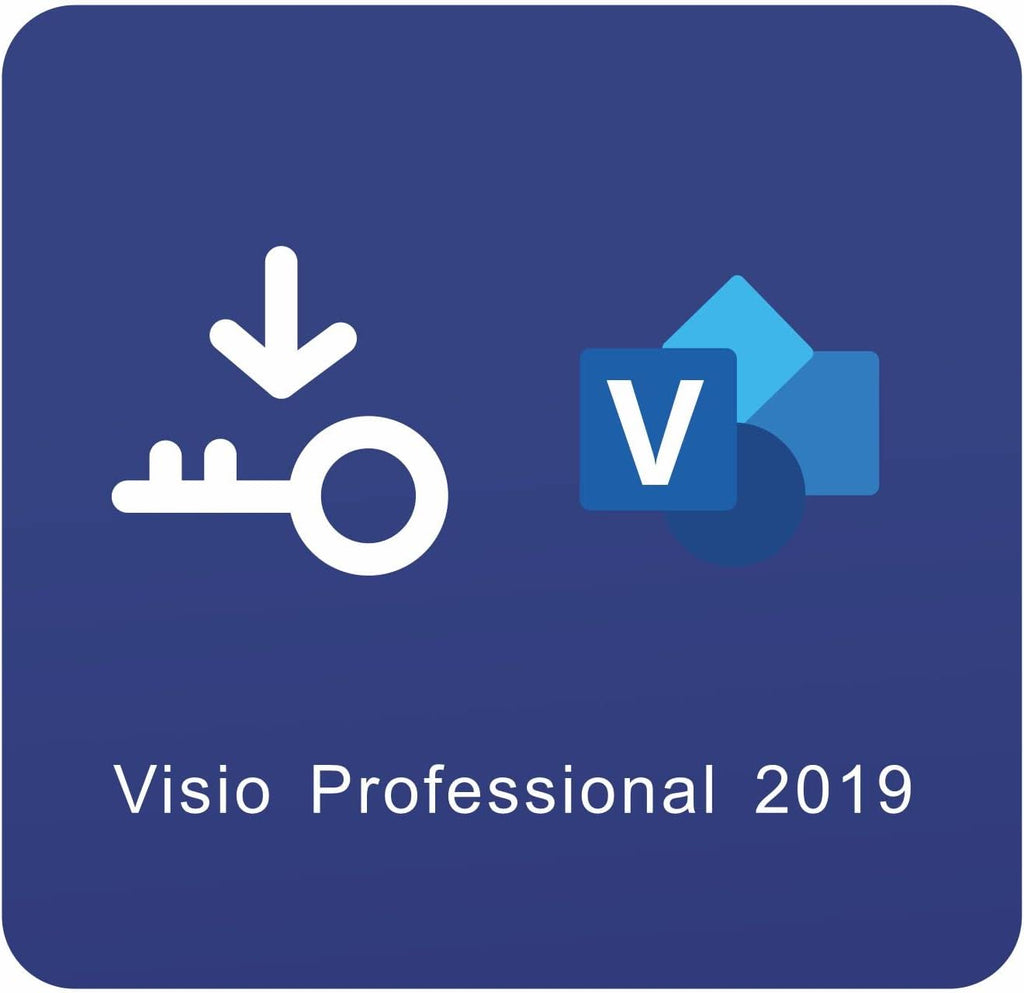Visio 2019 Professional Lifetime License Key 32/64 bit PC one-time Purchase Key Card Office Pack of 2 G201