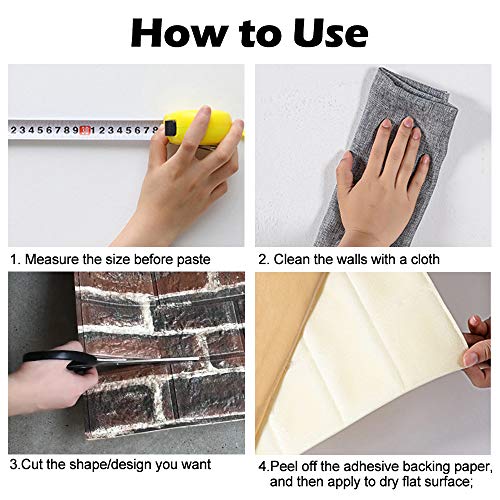 10 Pack Self-Adhesive Faux Stone Wall Panel W94347