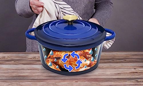 Red Enamel 5qt Cast Iron Dutch Oven I199