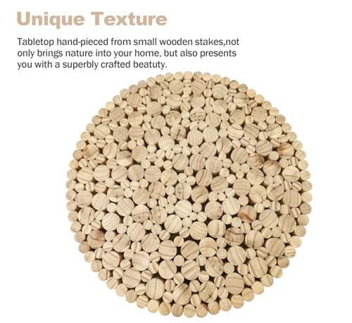 Black Small Round Rattan Side Table O463