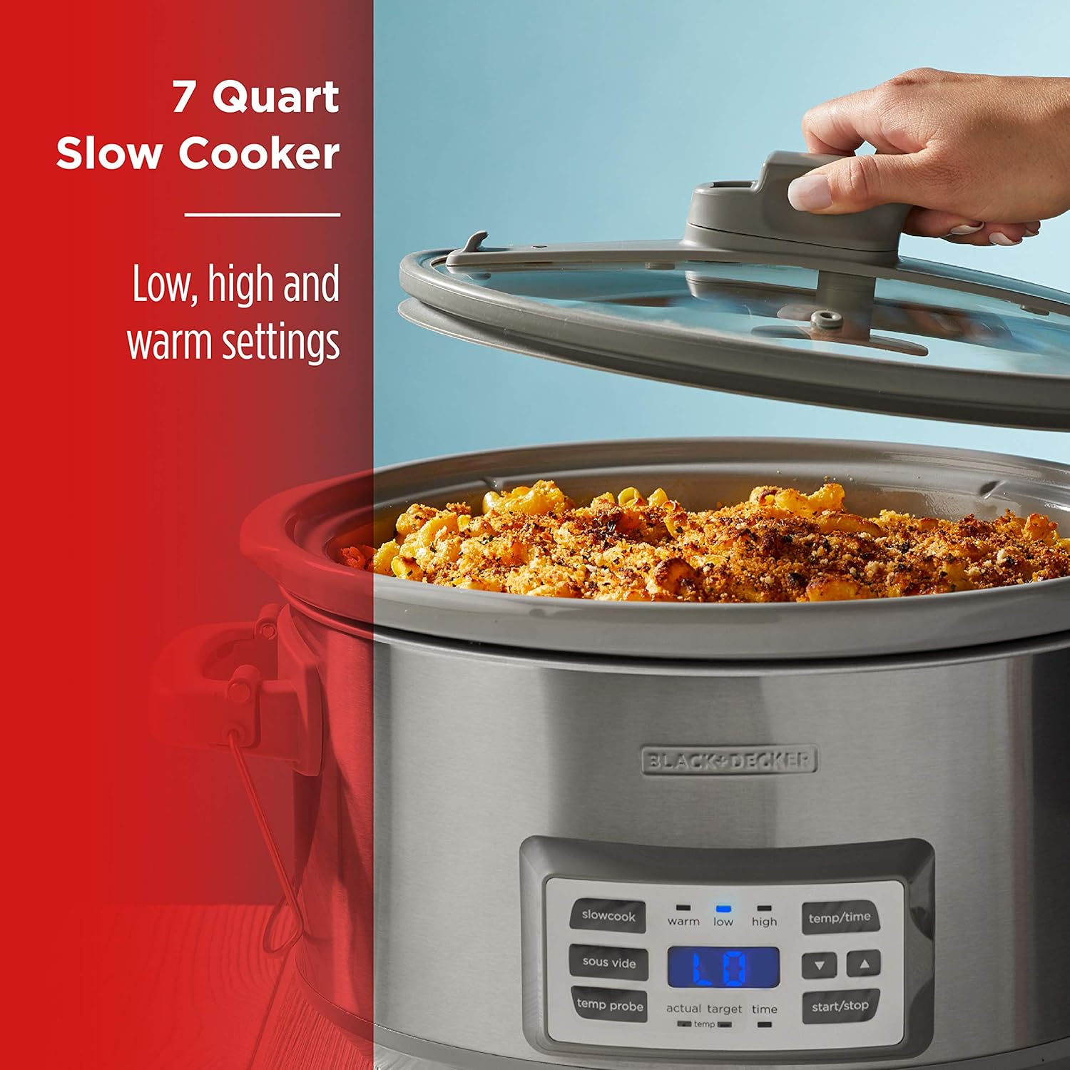 7-Quart Digital Slow Cooker with Locking Lid D12238