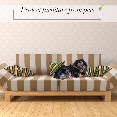 Gray 8Pcs Outdoor Stretch Sofa Cushion Covers R3680