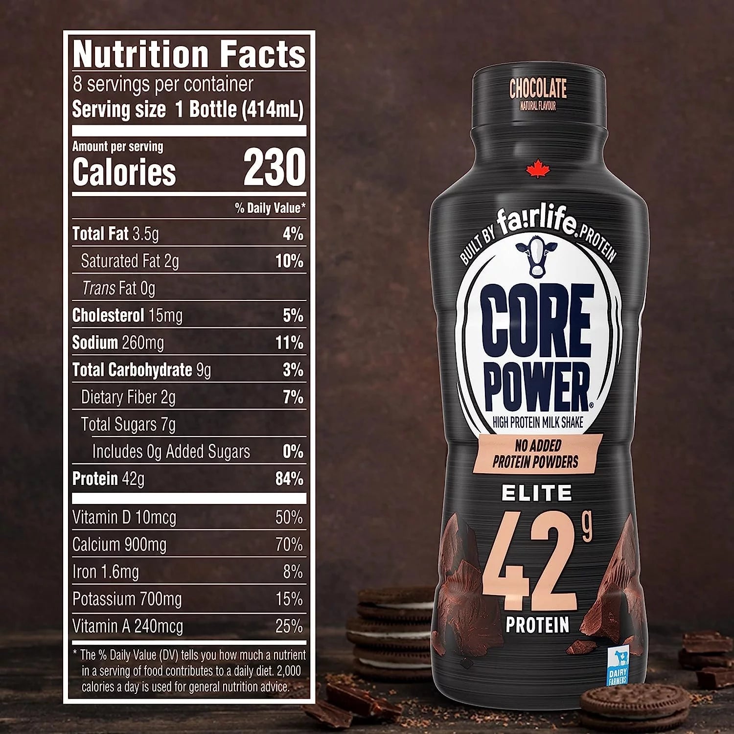 Chocolate Strawberry Vanilla High Protein Shakes 26 Grams 14 Oz. 6 pack S416