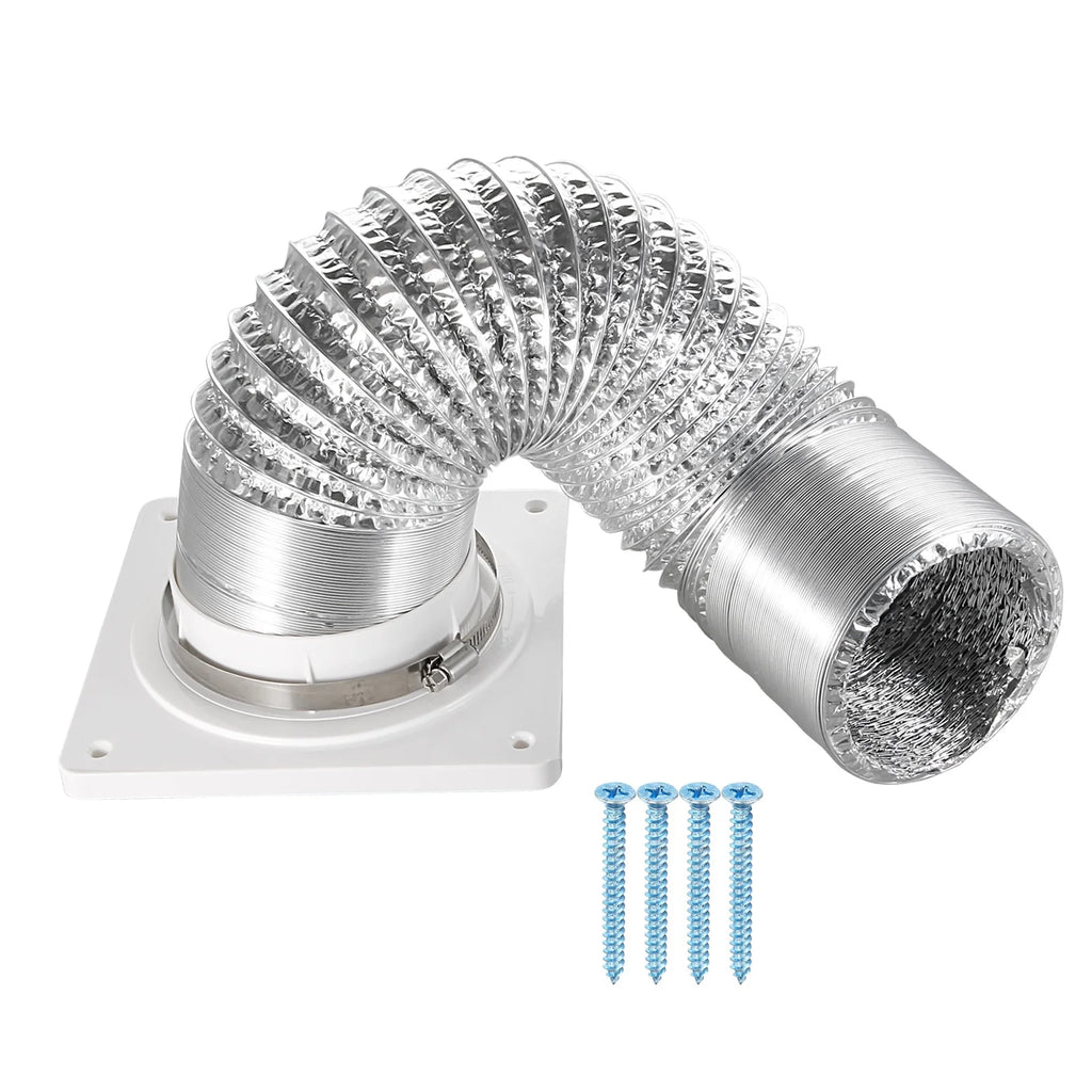 4 Inch Dryer Vent Wall Plate Adapter Ventilation Duct Flange White K32727
