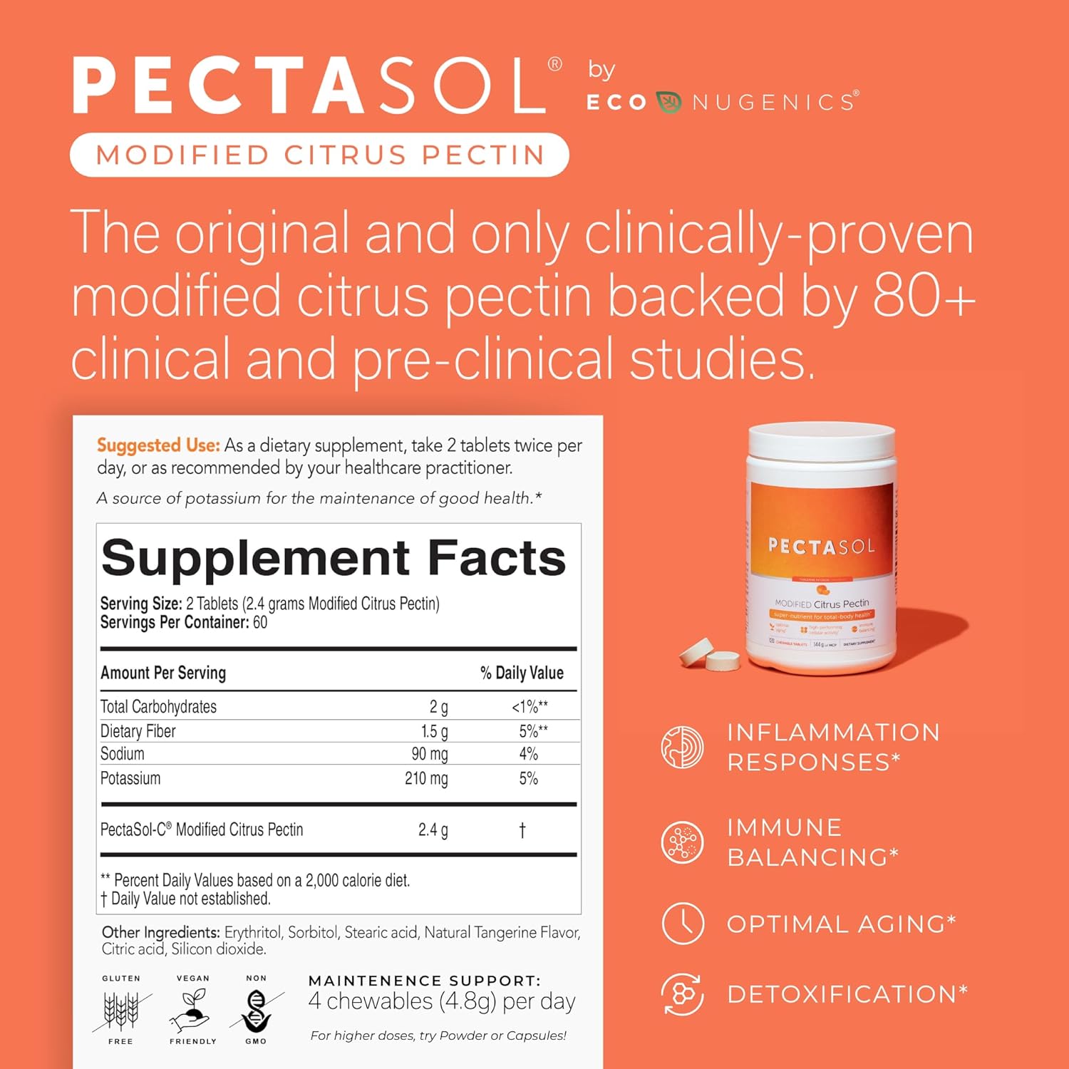 120 Chewable Tablets Modified Citrus Pectin N7997