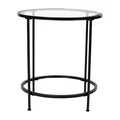 Clear Matte Black End Table Y9591