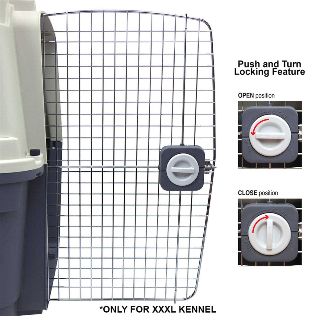 Plastic Rolling Wire Door Travel Dog Crate A143131
