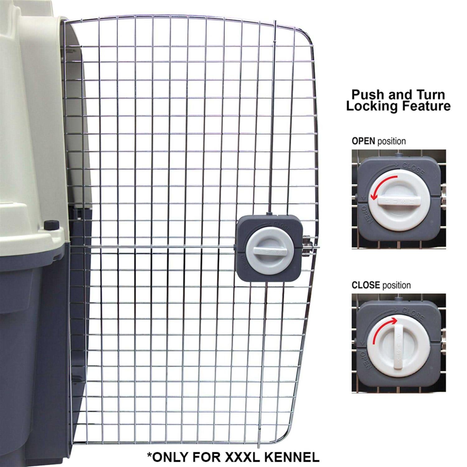 Plastic Rolling Wire Door Travel Dog Crate A143131