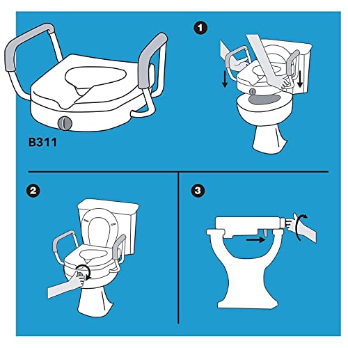 5" Raised Toilet Seat with Arms O417349