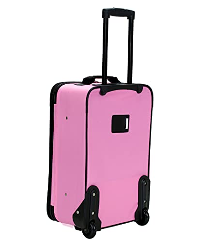 Pink Expandable 2-Piece Softside Upright Luggage Set E63528