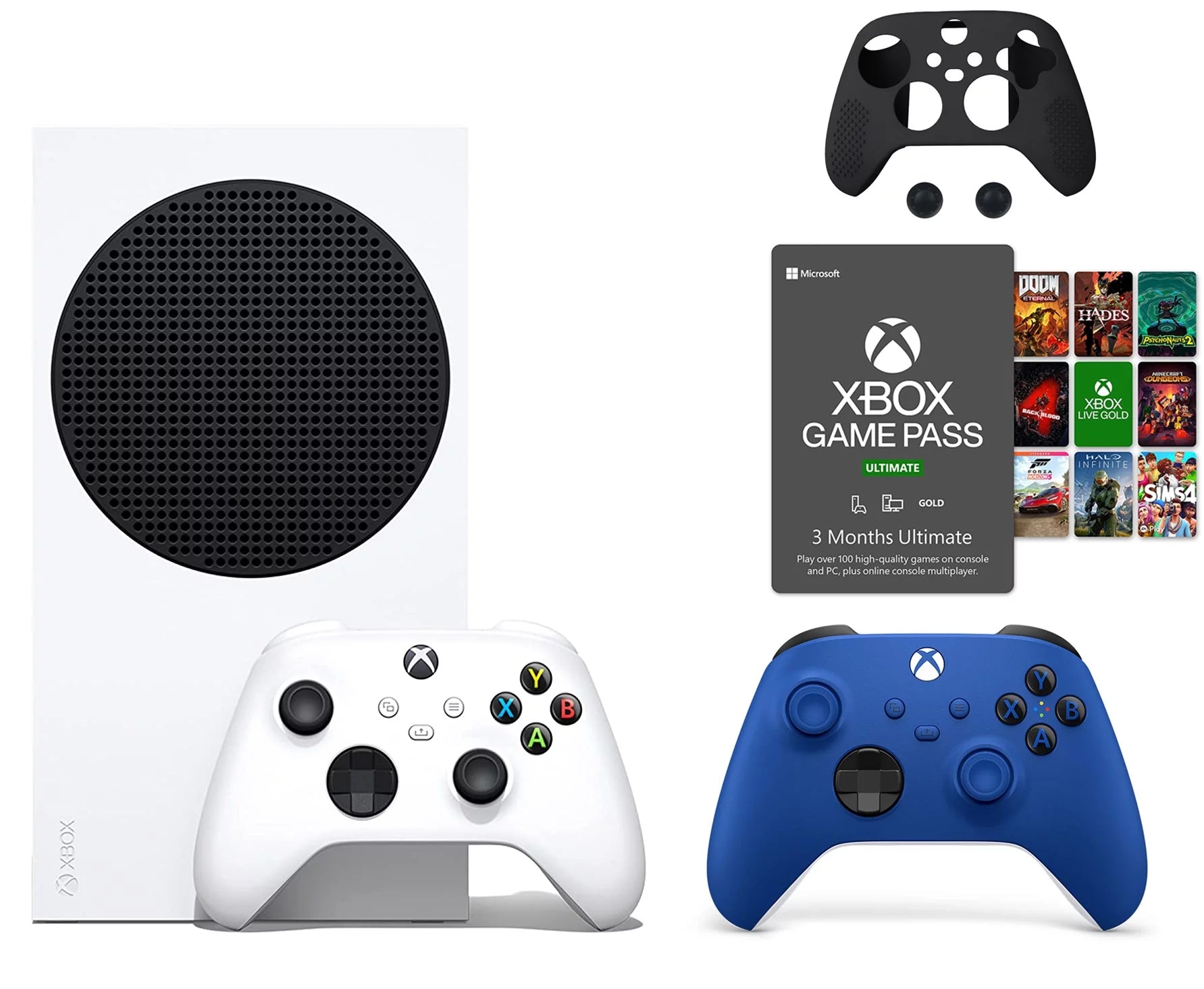 Xbox Series S 512GB SSD All-Digital Console with Two Wireless Controllers and Xbox 3 Month Game Pass Ultimate I337799