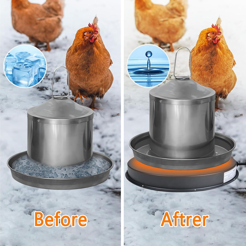 15IN 125W Heated Chicken Waterer Base with Thermostat A98816