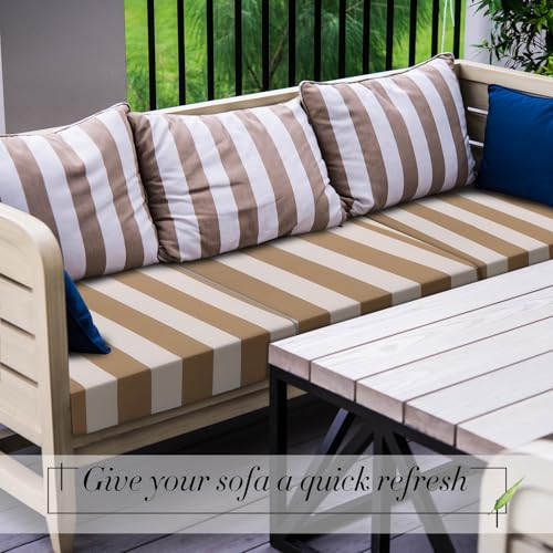 Gray 8Pcs Outdoor Stretch Sofa Cushion Covers R3680