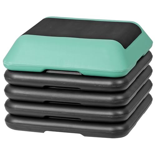16" x 16" Adjustable Aerobic Stepper with 4 Risers, Green Y4784