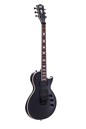 Satin Black Solid Body Electric Guitar with Floyd Rose Tremolo B317