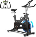 Indoor Cycling Bike with Resistance Seat Cushion LCD Monitor Belt Drive I38549