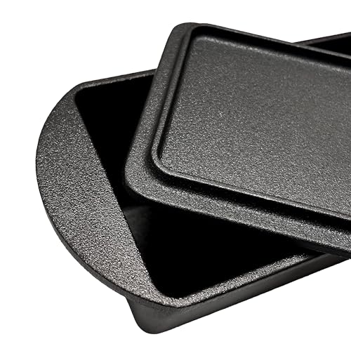Rectangular Cast Iron Bread Loaf Pan with Lid H33328