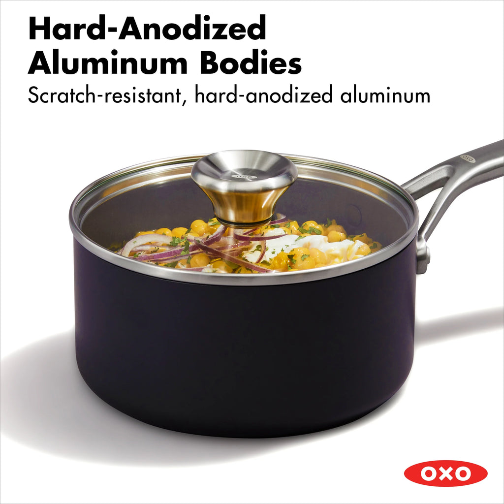 10 Piece Hard Anodized Nonstick Cookware Set, Black N254675