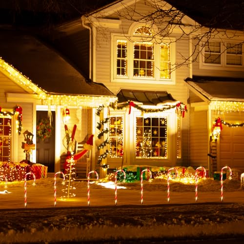 2PK 12 PCS 15FT Solar Candy Cane Lights T965
