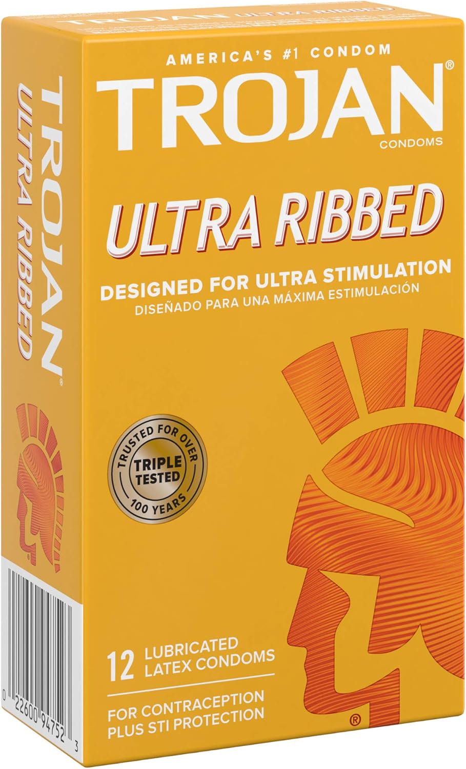 12 Count Lubricated Ribbed Condoms A43377