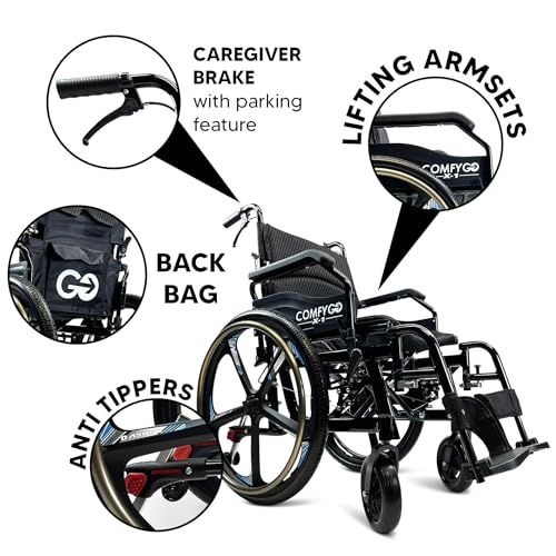 Black 17.5" Seat Width Self Propelled Wheelchair K894896