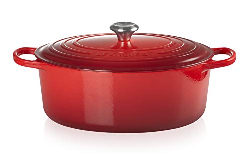 8 qt Enameled Cast Iron Oval Dutch Oven J2635