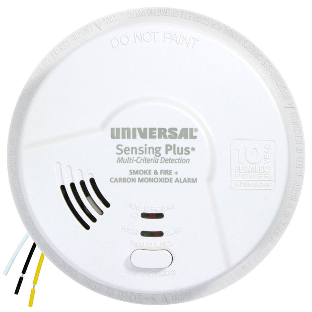 3-in-1 Hardwired Smoke Fire & CO Alarm Detector T2089