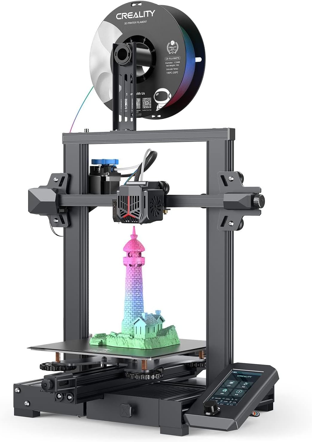 3D Printer with Auto-Leveling CR-Touch Silent Motherboard Stainless Platform Full-Metal Extruder 220x220x250mm C8844