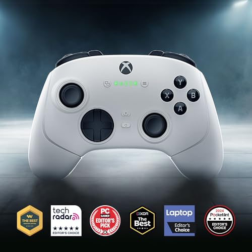 White Wireless Gaming Controller with 6 Remappable Buttons I32140