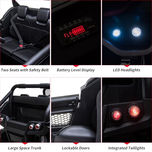 White 2 Seater 24V Battery Powered Ride On Truck J24514