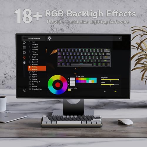 60% Wireless Mechanical Gaming Keyboard with Hot Swappable RGB Y45935