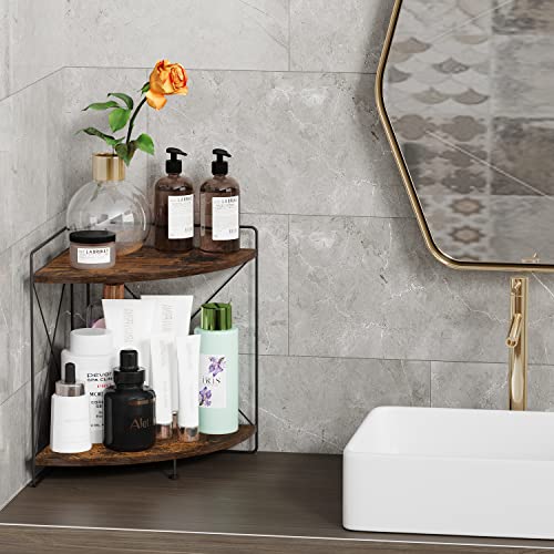 2 Tier Corner Shelf, 9.8x9.8x13.1in O996