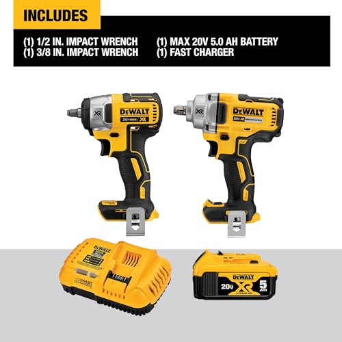 20V MAX Cordless Impact Wrench Combo Kit with 5ah Battery and Charger N932