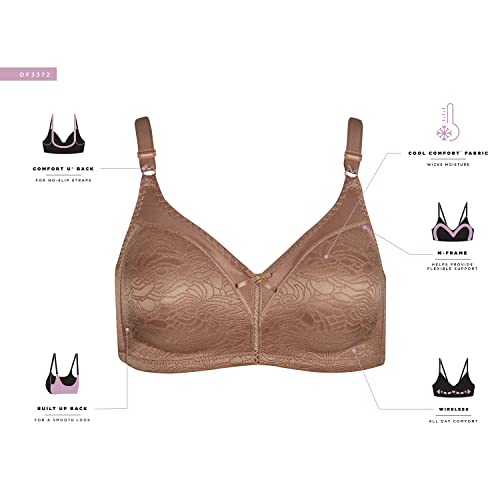 Women's Double Support Wireless Lace Bra I724611