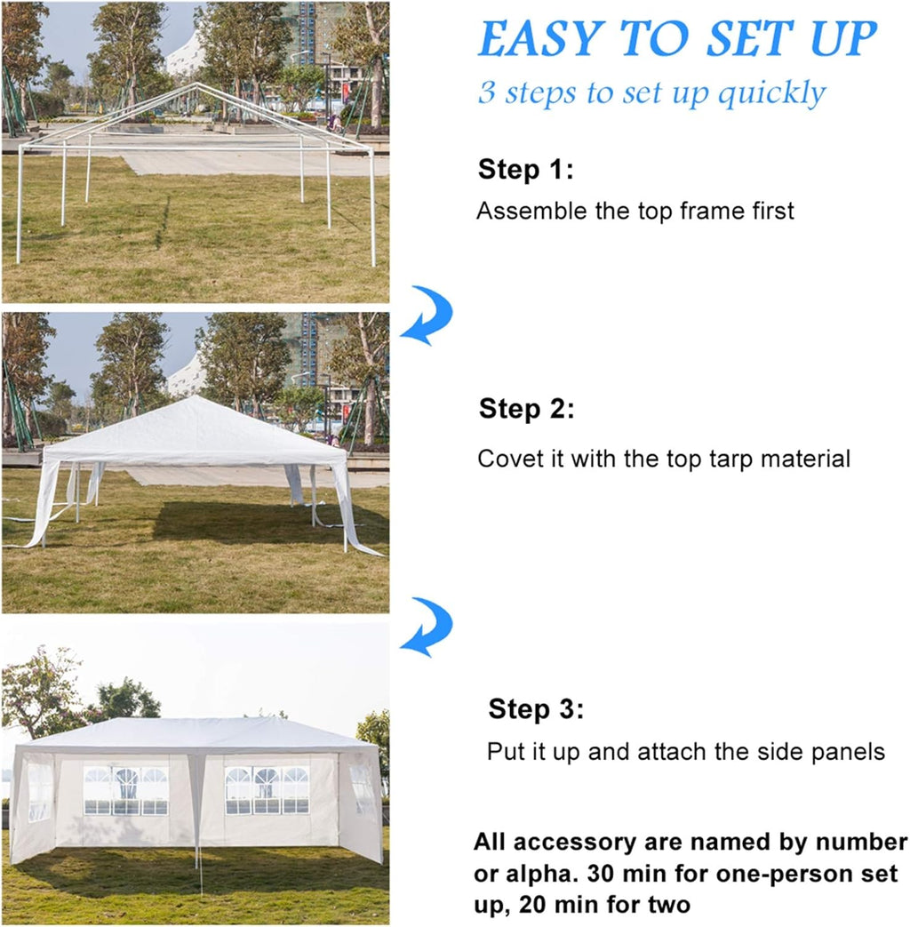 10'x20' Outdoor Canopy Tent with Sidewalls L181531