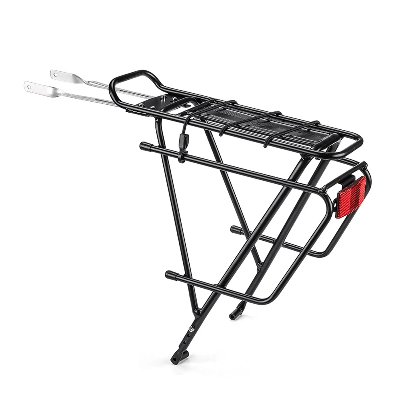 Black Durable Bike Cargo Rear Rack with Reflector Y129