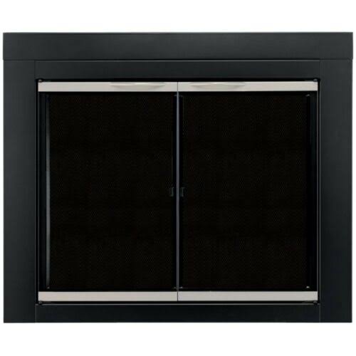 Black Small Fireplace Glass Door L937