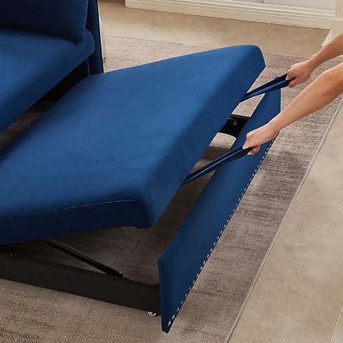 3-in-1 Velvet Sofa with Pullout Bed H70359