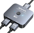 HDMI 2.1 Switch, 8K HDMI Switcher Splitter Bi-Directional 2 in 1 Out, 48Gbps Aluminum Ultra HD HDMI Hub N532