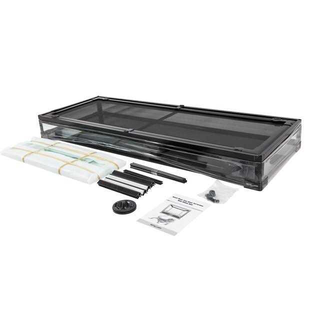 47 Gallon Reptile Terrarium Glass Front Opening Tank with Sliding Door X93241